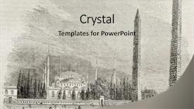  Presentation with byzantine - Audience pleasing PPT theme consisting of byzantine art - constantinople hippodrome old view backdrop and a light gray colored foreground