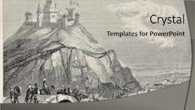  Presentation with byzantine - Slide deck consisting of byzantine art - fort and town of silivri background and a light gray colored foreground