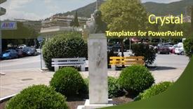  Presentation with minar monument in new delhi - Cool new slide set with byzantine art - monument in turkey backdrop and a  colored foreground