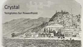  Presentation with old roman empire - Amazing PPT theme having byzantine art - old view of nicomedia nowadays backdrop and a light gray colored foreground