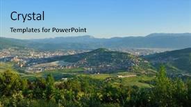  Presentation with trial - Presentation theme with byzantine art - sarajevo city night scene background and a light blue colored foreground