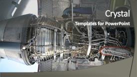  Presentation with aircraft engine - PPT theme featuring c-17 military aircraft background and a gray colored foreground
