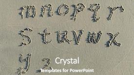  Presentation with footprints and sand beach - Beautiful slides featuring c language - alphabet letters handwritten in sand backdrop and a gray colored foreground