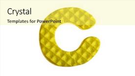  Presentation with alphabet - Slides with c language - alphabet puzzle pieces on white background and a yellow colored foreground