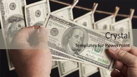  Presentation with hands holding - Audience pleasing slide deck consisting of c note - male hands holding hundred dollar backdrop and a light gray colored foreground