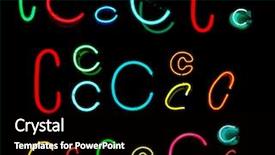  Presentation with neon - Slides having c note - neon letters c collected background and a black colored foreground
