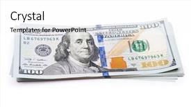  Presentation with 20 dollar bill - Audience pleasing presentation theme consisting of c note - new 100 dollar bill backdrop and a white colored foreground