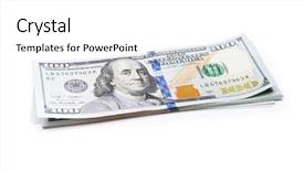  Presentation with 20 dollar bill - Colorful presentation design enhanced with c note - new 100 dollar bill backdrop and a white colored foreground