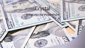  Presentation with 20 dollar bill - Slide deck consisting of closeup of dead sea crystal salt in israel background and a light gray colored foreground.