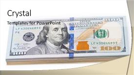  Presentation with 20 dollar bill - Theme featuring c note - new 100 dollar bill background and a white colored foreground