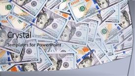  Presentation with note - Cool new PPT theme with c note - new 100 dollar bill backdrop and a light blue colored foreground