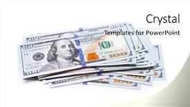  Presentation with floating dollar bills - Beautiful presentation theme featuring c note - new 100 dollar bills backdrop and a white colored foreground
