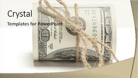  Presentation with floating dollar bills - Cool new presentation theme with c note - roll of one hundred dollar backdrop and a lemonade colored foreground