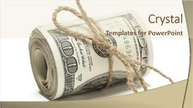  Presentation with roll - Cool new slide set with c note - roll of one hundred dollar backdrop and a soft green colored foreground