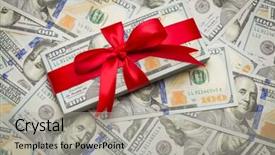  Presentation with red bow - Cool new PPT theme with c note - stack of newly designed u backdrop and a light gray colored foreground