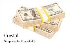  Presentation with piles - Slides enhanced with c note - stacks of ten thousand dollar background and a white colored foreground