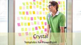  Presentation with young college student diagnosis of sti - PPT layouts enhanced with c note - young handsome student with crutches background and a blonde colored foreground