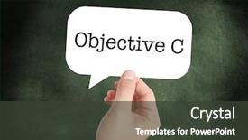  Presentation with objective - PPT layouts featuring c programming - objective c written background and a dark gray colored foreground