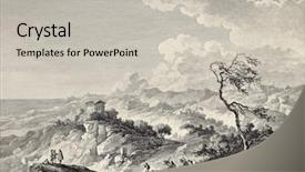  Presentation with greek - PPT theme having c r - greek temple in agrigento surroundings background and a light gray colored foreground