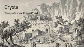  Presentation with mount emei - Presentation theme enhanced with c r - santa rosalia grotto mount pellegrino background and a light gray colored foreground