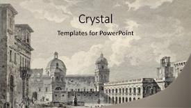  Presentation with square - Theme having c r - view of mazara cathedral background and a  colored foreground