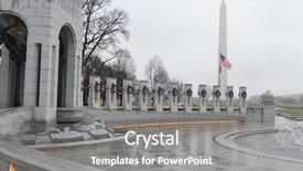  Presentation with memorial service - Presentation design featuring c world war ii memorial background and a gray colored foreground