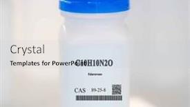  Presentation with laboratory chemical white - Slides with c10h10n2o-edaravone-cas-89-25 background and a light blue colored foreground