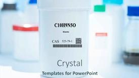  Presentation with chemical plastic - Presentation theme consisting of c10h9n5o-kinetin-cas-525-79 background and a sky blue colored foreground