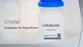  Presentation with laboratory chemical white - Presentation theme having c19h10br2o9s-bromopyrogallol-red-cas-16574 background and a sky blue colored foreground