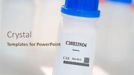  Presentation with chemical plastic - Slide set having c20h23no4-thebacon-cas-466-90 background and a sky blue colored foreground