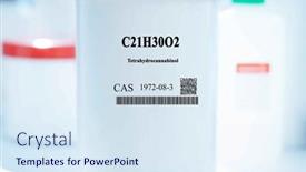  Presentation with progesterone - Presentation theme consisting of c21h30o2-progesterone-cas-chemical-substance background and a sky blue colored foreground