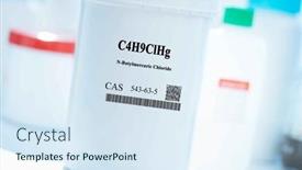  Presentation with chemical plastic - PPT layouts consisting of c4h9clhg-n-butylmercuric-chloride-cas background and a sky blue colored foreground