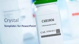  Presentation with laboratory chemical white - Slides featuring c6h10o6-2-hydroxypropyl-acrylate-cas background and a sky blue colored foreground