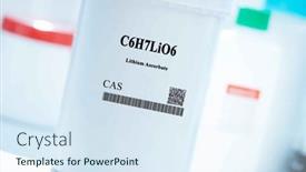  Presentation with lithium - Theme having c6h7lio6-lithium-ascorbate-cas-chemical background and a sky blue colored foreground