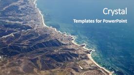  Presentation with laguna beach - Cool new PPT theme with ca - aerial photo of laguna beach backdrop and a teal colored foreground
