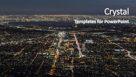  Presentation with downtown los angeles - PPT theme having ca - glendale and downtown los angeles background and a ocean colored foreground