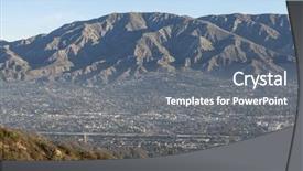  Presentation with los angeles - Beautiful PPT layouts featuring ca - morning valley haze at la backdrop and a gray colored foreground