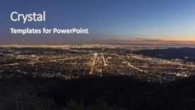  Presentation with mountaintop - Presentation theme with ca - night mountaintop view of los background and a ocean colored foreground