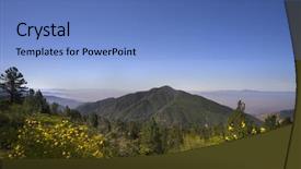  Presentation with forest - Slide deck having ca - san bernardino national forest ca background and a teal colored foreground