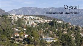  Presentation with city of los angeles ca - Beautiful presentation theme featuring ca - upscale los angeles county hillside backdrop and a light blue colored foreground