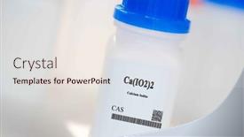  Presentation with calcium - Presentation theme featuring ca-io2-2-calcium-iodite background and a sky blue colored foreground