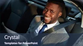  Presentation with african american couples on the mountains - Presentation theme consisting of cab - portrait of confident african background and a ocean colored foreground