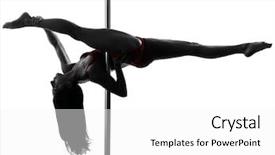  Presentation with cabaret - Audience pleasing theme consisting of cabaret - one woman pole dancer dancing backdrop and a white colored foreground