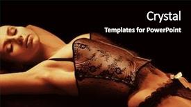  Presentation with cabaret - Beautiful slide deck featuring cabaret night - atractive woman in sexy lingerie backdrop and a black colored foreground