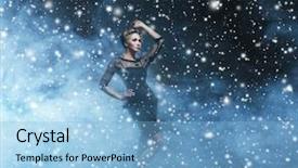  Presentation with beautiful reof christmas season - Presentation theme enhanced with cabaret night - beautiful woman over christmas background background and a light blue colored foreground