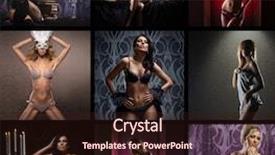  Presentation with fashion show entertainment - Slide set featuring cabaret night - fashion collage made of many background and a wine colored foreground