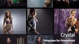  Presentation with fashion show on mental illness - PPT theme enhanced with cabaret night - fashion collage made of many background and a dark gray colored foreground