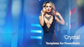  Presentation with cabaret - PPT layouts having cabaret night - fashion shoot of young sexy background and a ocean colored foreground