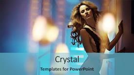  Presentation with cabaret - PPT theme featuring cabaret night - fashion shoot of young sexy background and a light blue colored foreground