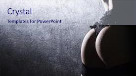  Presentation with cabaret - Slides enhanced with cabaret night - sexy buttocks of young fit background and a sky blue colored foreground